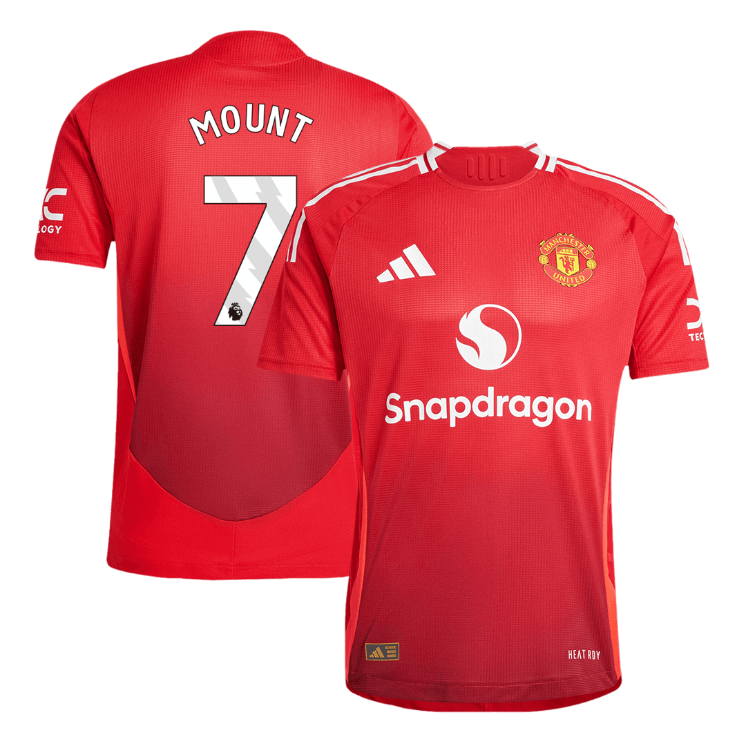 Player Version MOUNT #7 Manchester United Home Soccer Jersey 2024/25 footmaillots.fr