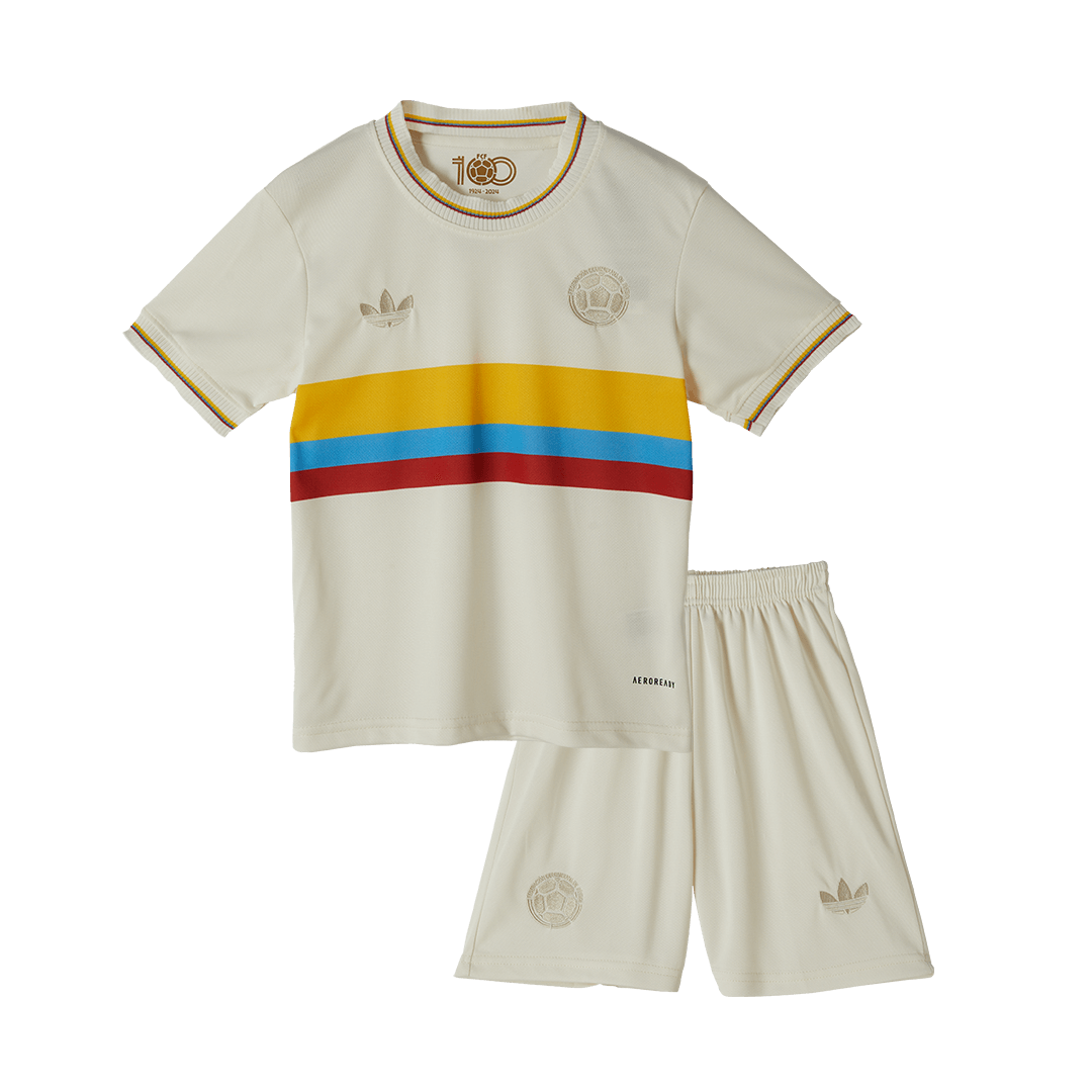 Kid's Colombia Soccer Jersey Kit(Jersey+Shorts) 2024 - 100th Anniversary footmaillots.fr