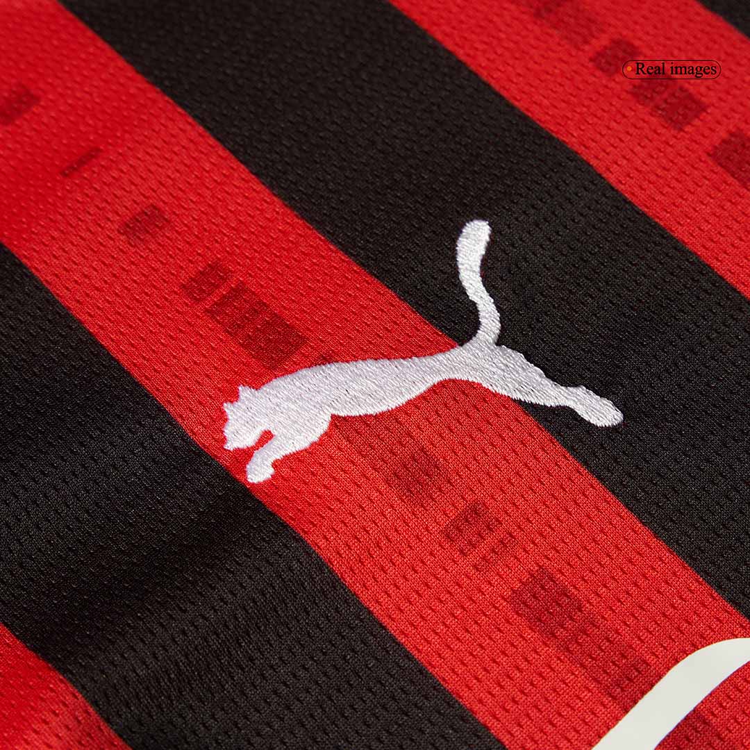 AC Milan Home Long Sleeve Soccer Jersey 2024/25 footmaillots.fr