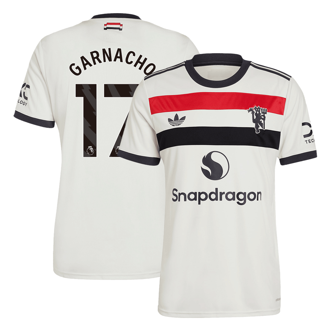 GARNACHO #17 Manchester United Third Away Soccer Jersey 2024/25 footmaillots.fr