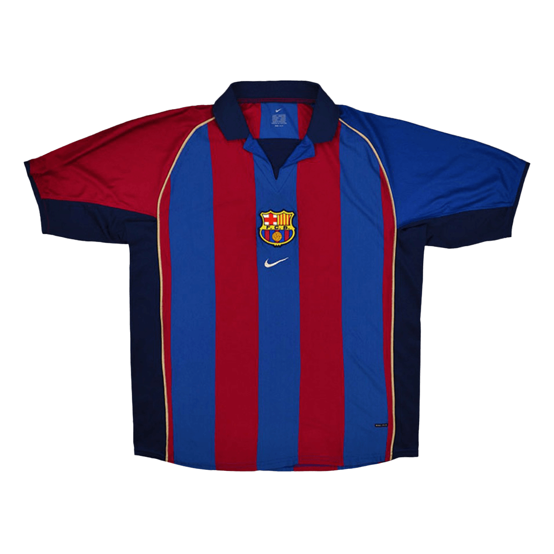 Retro XAVI #6 2001/02 Barcelona Home Soccer Jersey footmaillots.fr