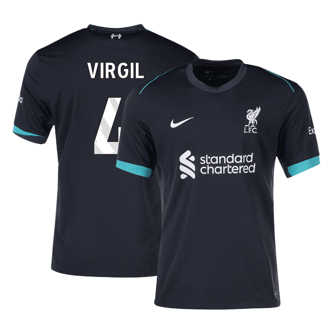 VIRGIL #4 Liverpool Away Soccer Jersey 2024/25 footmaillots.fr