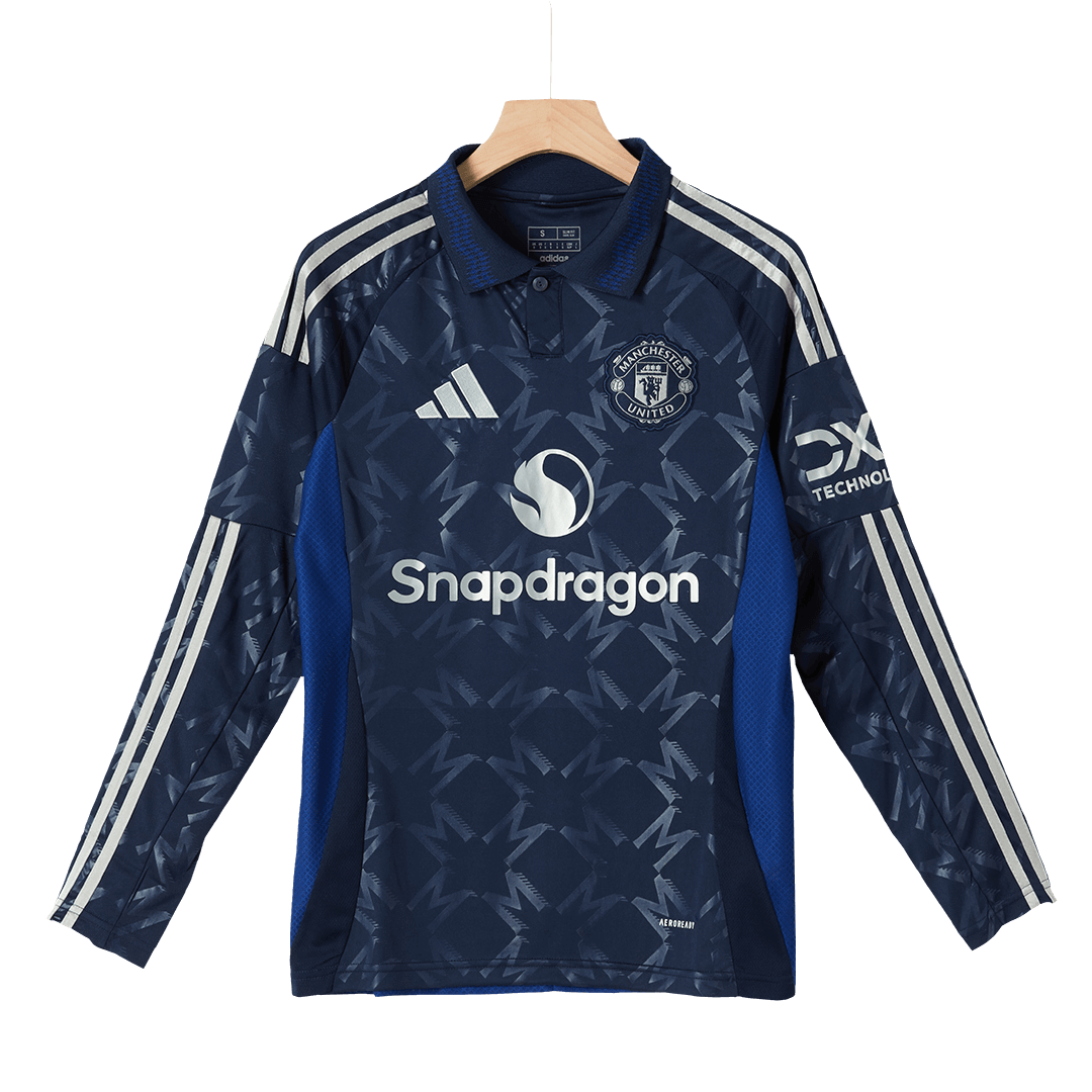 Manchester United Away Long Sleeve Soccer Jersey 2024/25 footmaillots.fr