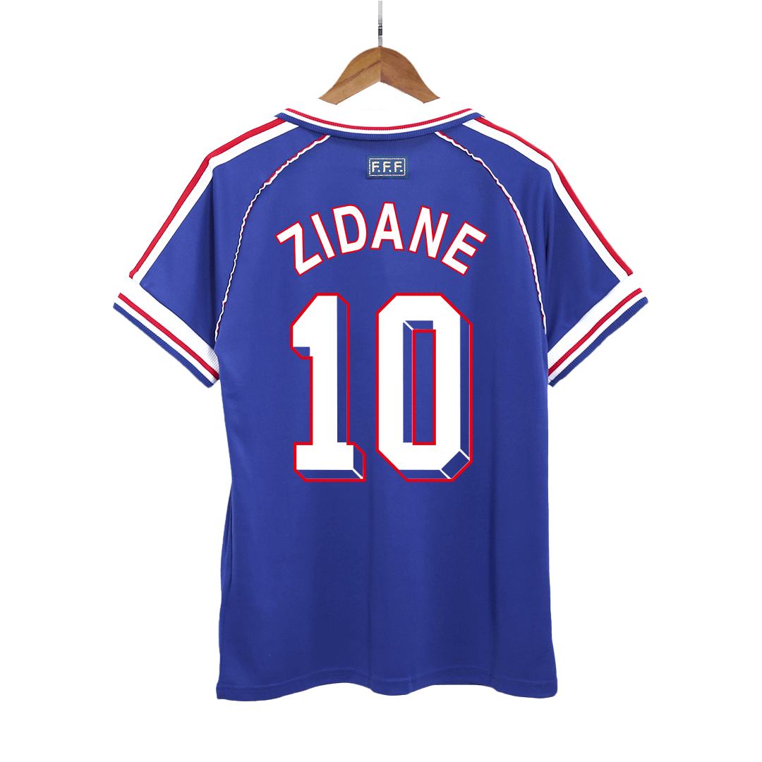Retro ZIDANE #10 1998 France Home Soccer Jersey footmaillots.fr