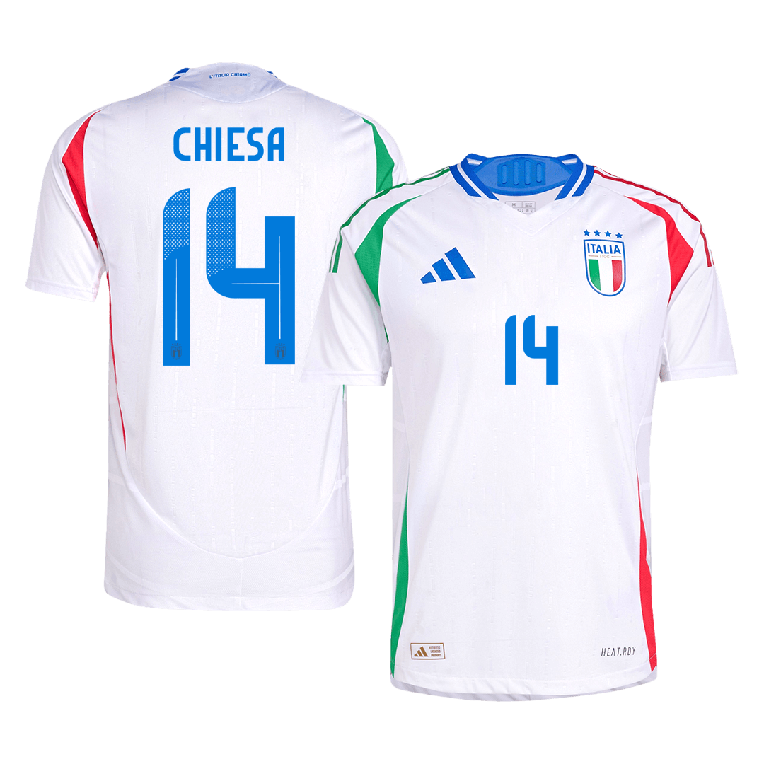 Player Version CHIESA #14 Italy Away Soccer Jersey Euro 2024 footmaillots.fr