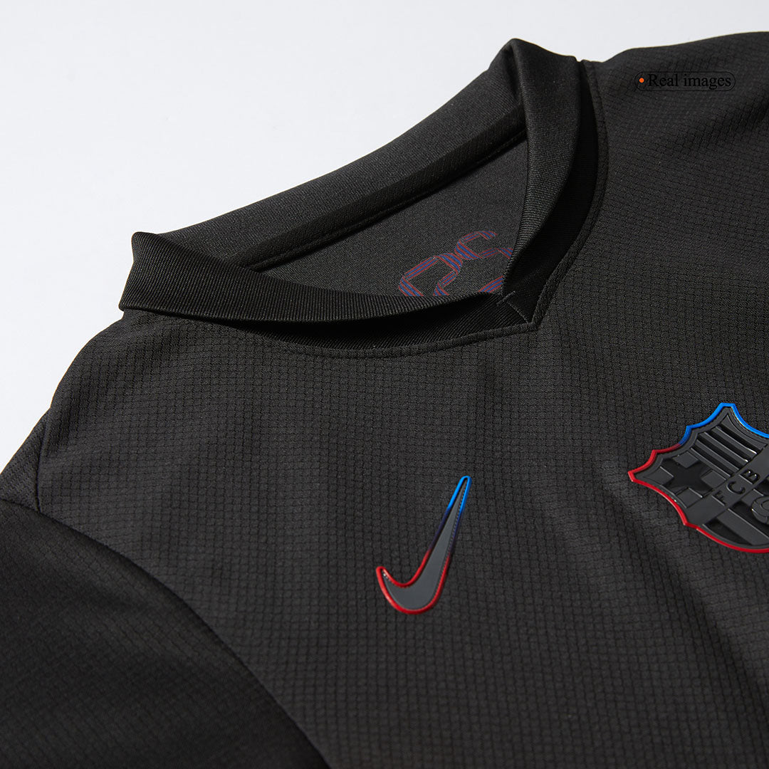Kid's Barcelona Away Soccer Jersey Kit(Jersey+Shorts) 2024/25 - Spotify Logo Without Text footmaillots.fr