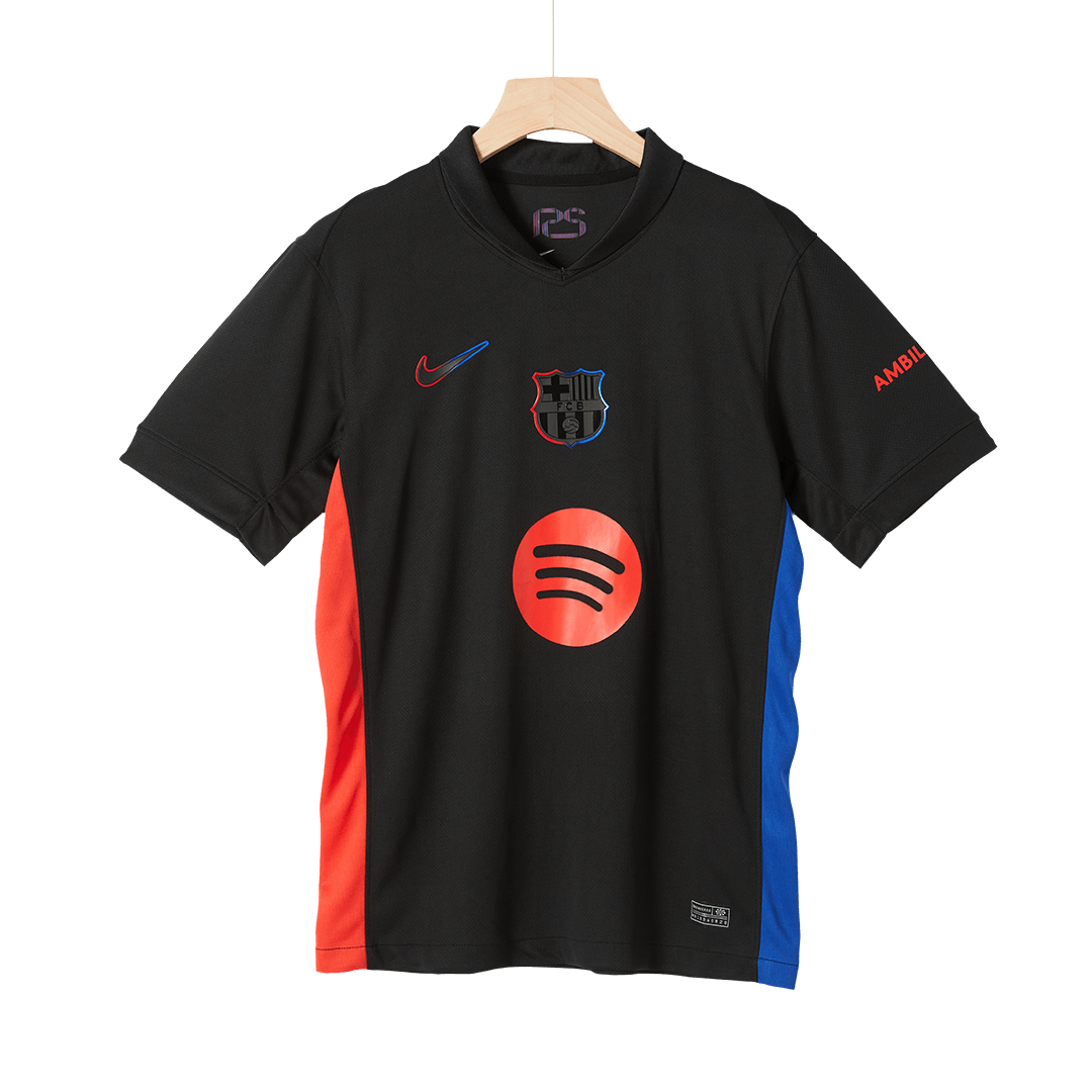 Barcelona Away Soccer Jersey 2024/25 - Spotify Logo Without Text footmaillots.fr