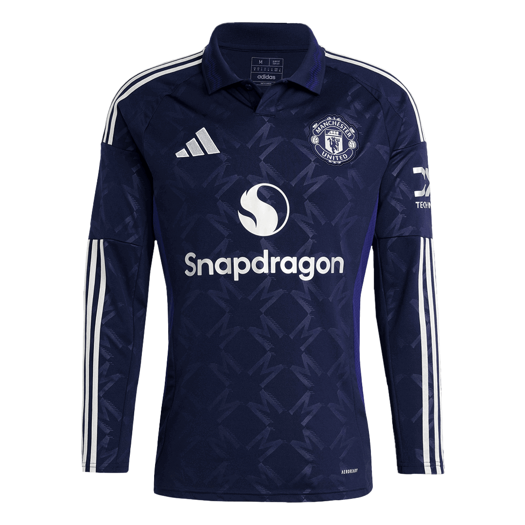 Manchester United Away Long Sleeve Soccer Jersey 2024/25 footmaillots.fr
