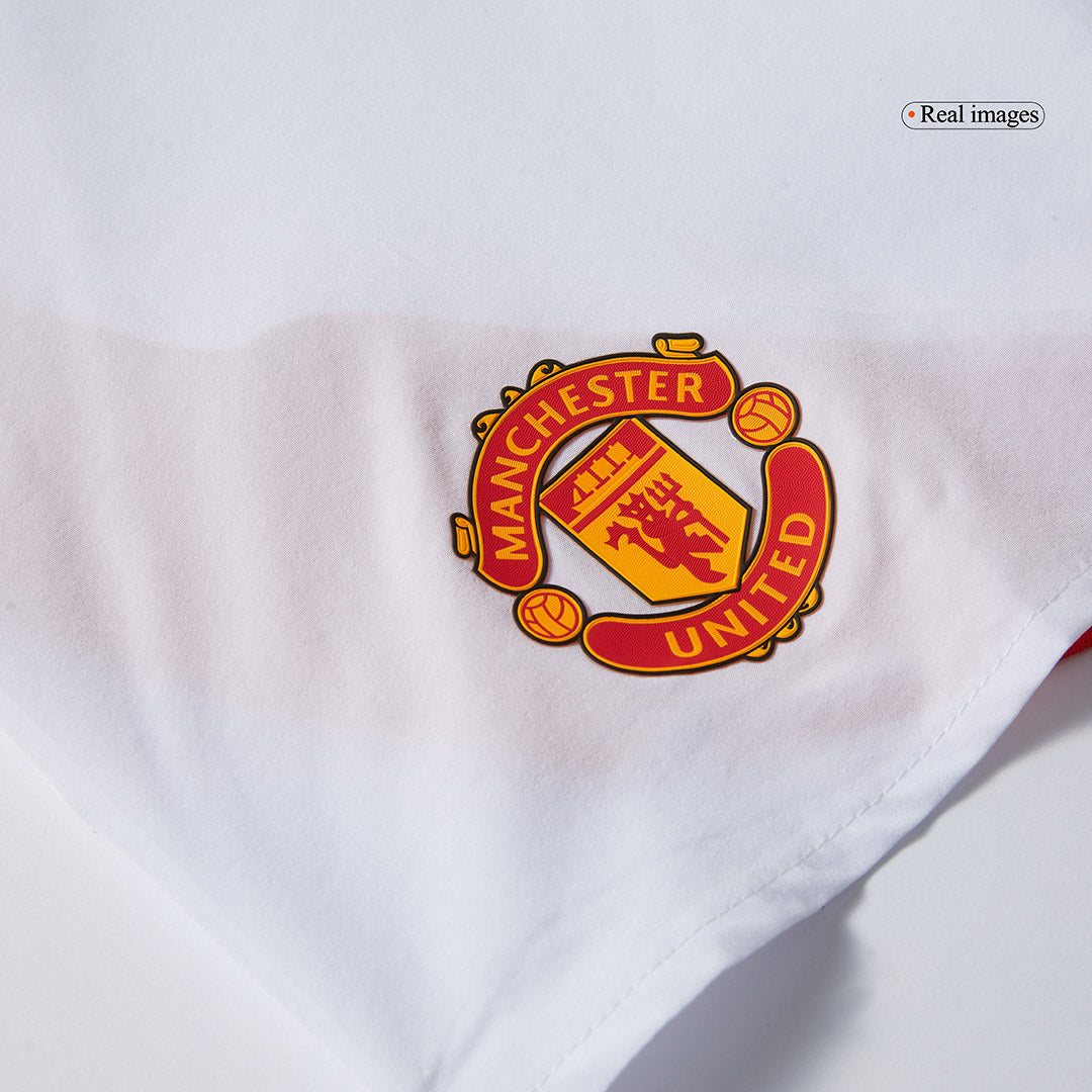 Player Version Manchester United Home Soccer Shorts 2024/25 footmaillots.fr