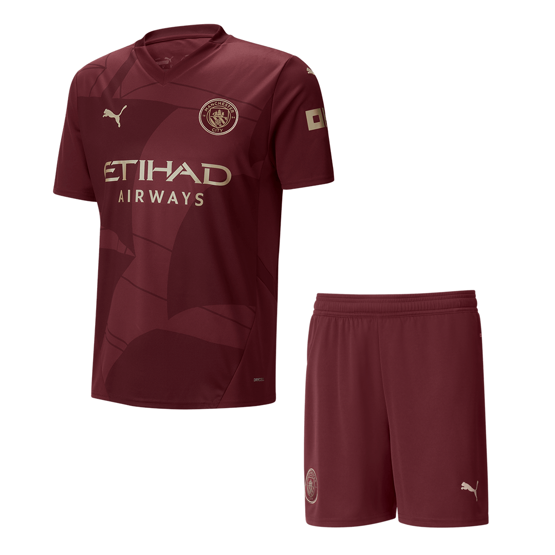 Manchester City Third Away Soccer Jersey Kit(Jersey+Shorts) 2024/25 footmaillots.fr