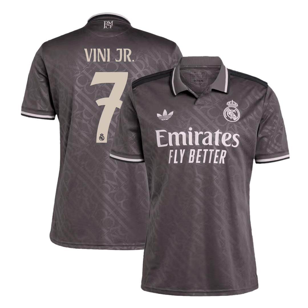 VINI JR. #7 Real Madrid Third Away Soccer Jersey 2024/25 footmaillots.fr