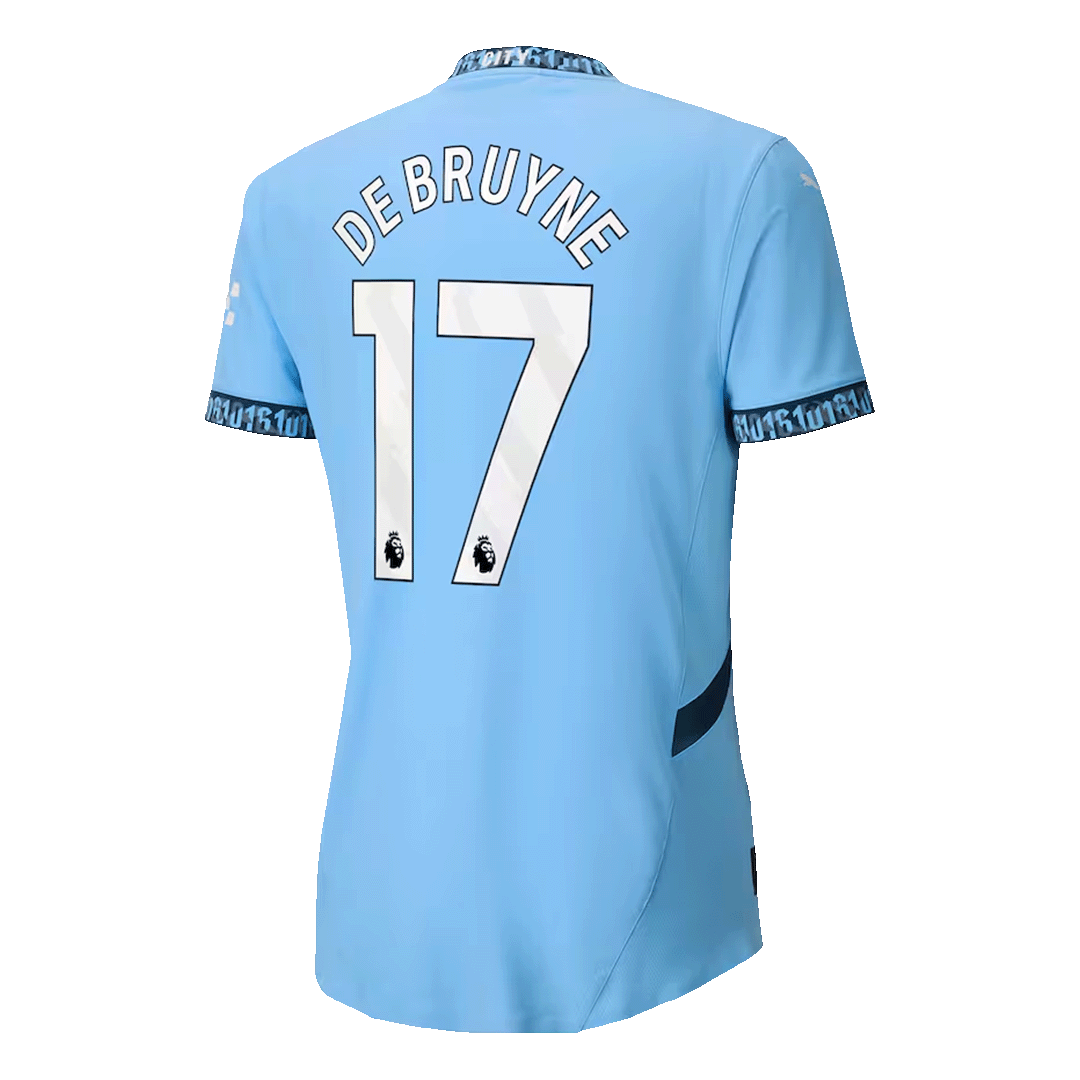 Player Version DE BRUYNE #17 Manchester City Home Soccer Jersey 2024/25 footmaillots.fr