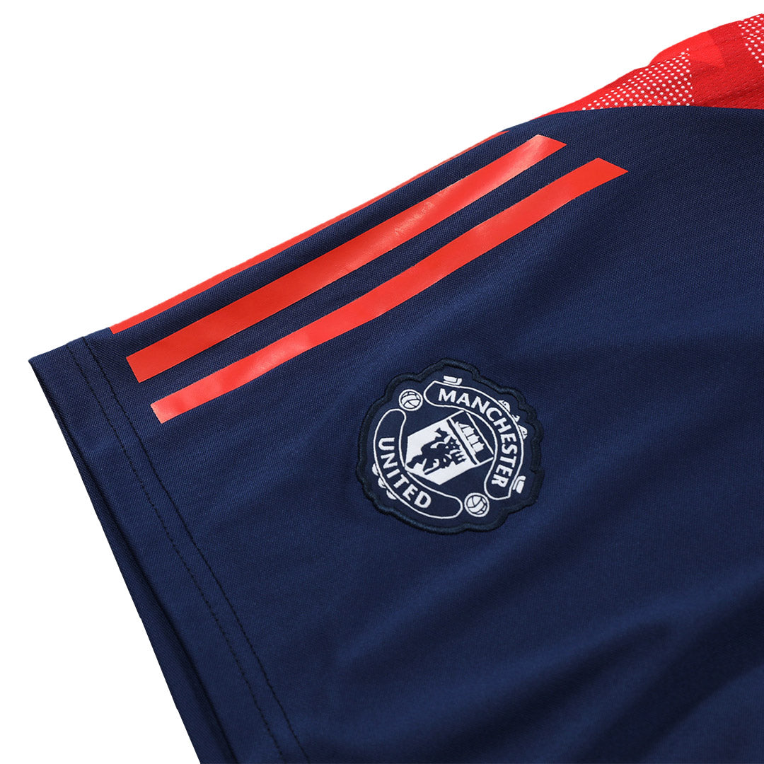 Manchester United Pre-Match Soccer Jersey Kit(Jersey+Shorts) 2024/25 footmaillots.fr