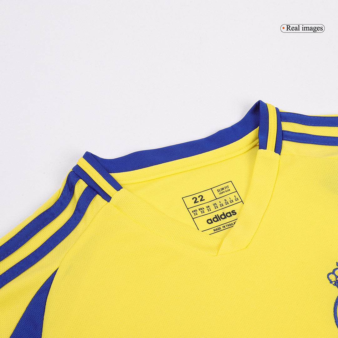 Kid's RONALDO #7 Al Nassr Home Soccer Jersey Kit(Jersey+Shorts+Socks) 2024/25 - ACL footmaillots.fr