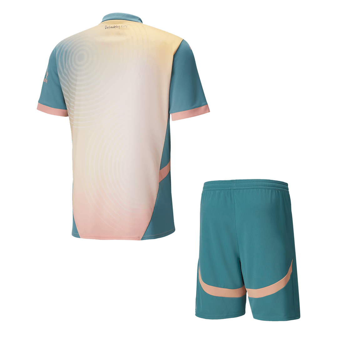 Manchester City Fourth Away Soccer Jersey Kit(Jersey+Shorts) 2024/25 - Definitely City footmaillots.fr