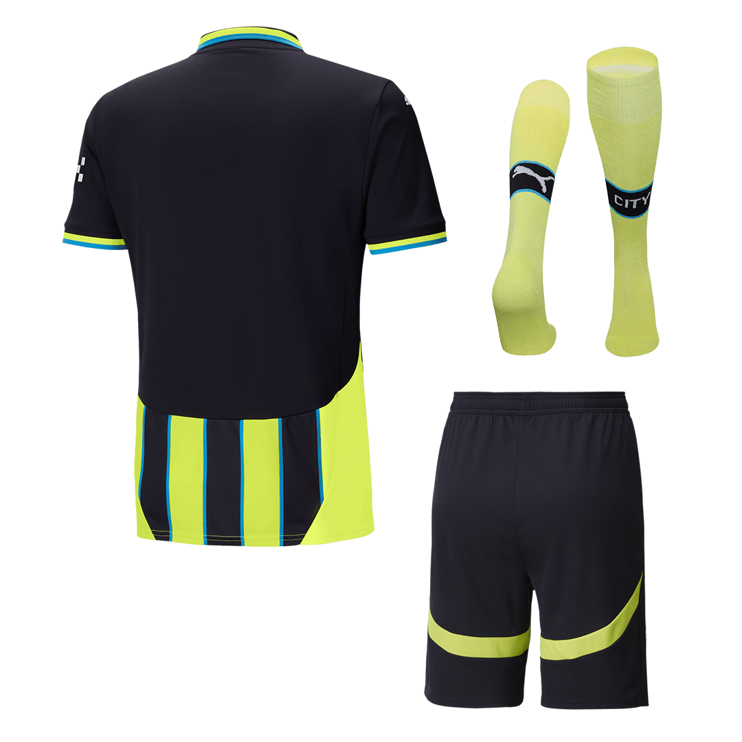 Manchester City Away Soccer Jersey Kit(Jersey+Shorts+Socks) 2024/25 footmaillots.fr
