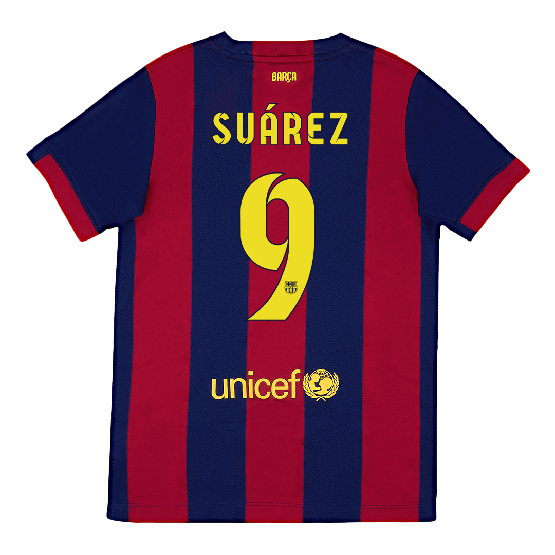Retro Suárez #9 2014/15 Barcelona Home Soccer Jersey footmaillots.fr