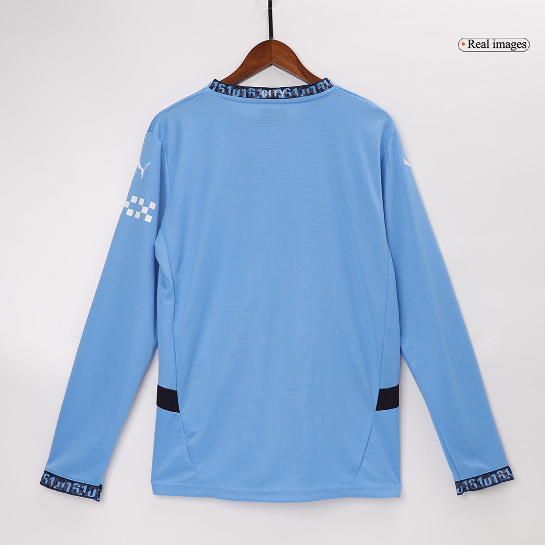 Manchester City Home Long Sleeve Soccer Jersey 2024/25 footmaillots.fr