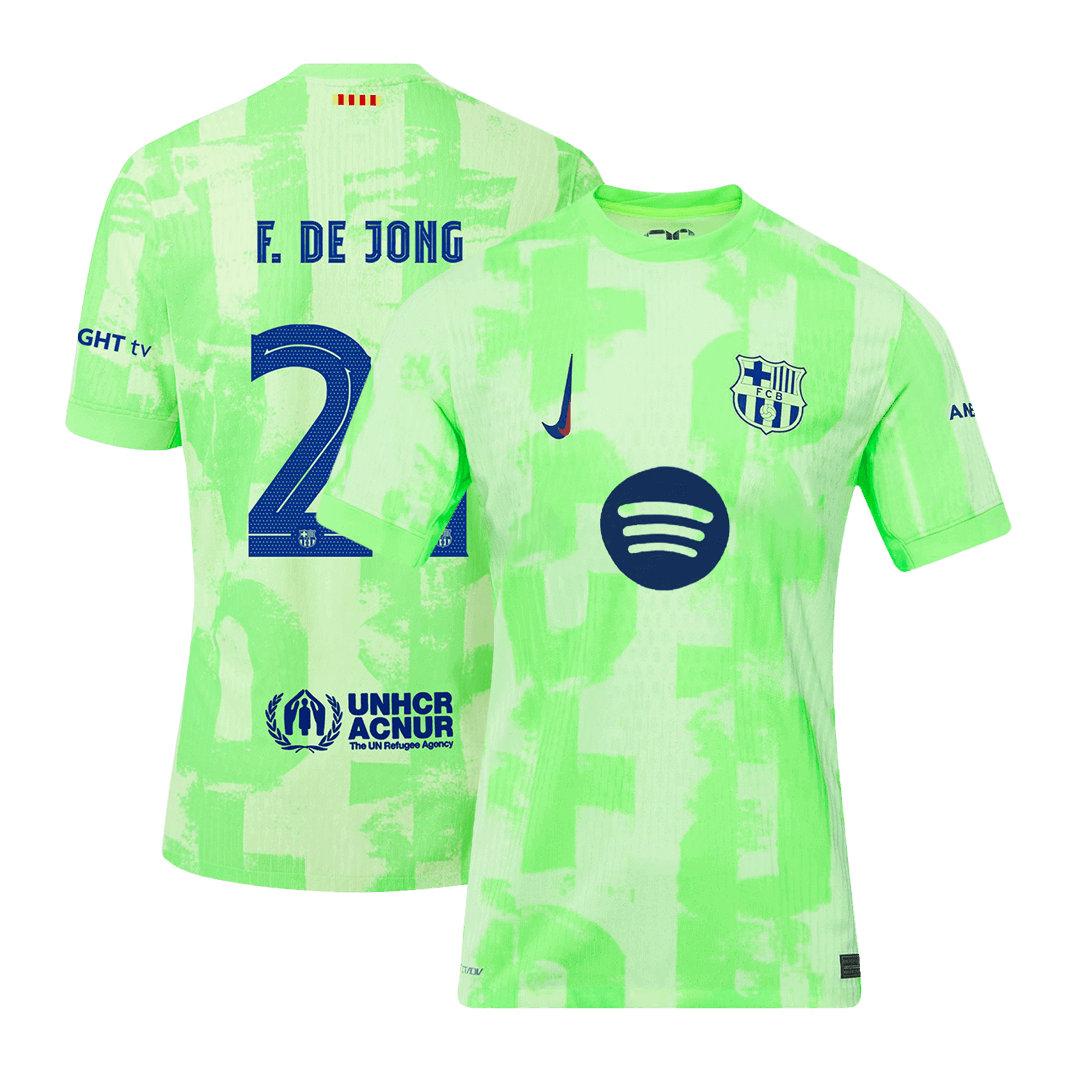 Player Version F.DE JONG #21 Barcelona Third Away Soccer Jersey 2024/25- UCL?Spotify Logo Without Text? footmaillots.fr