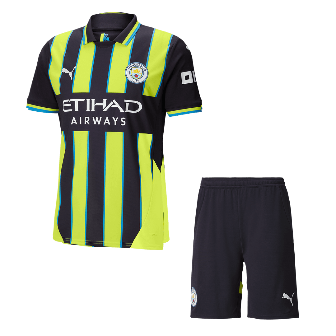 Manchester City Away Soccer Jersey Kit(Jersey+Shorts) 2024/25 footmaillots.fr
