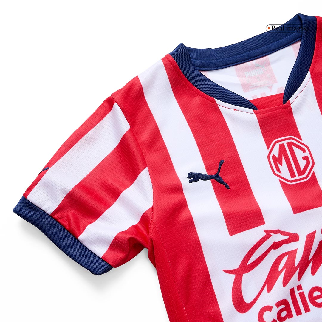 Kid's Chivas Home Soccer Jersey Kit(Jersey+Shorts) 2024/25 footmaillots.fr
