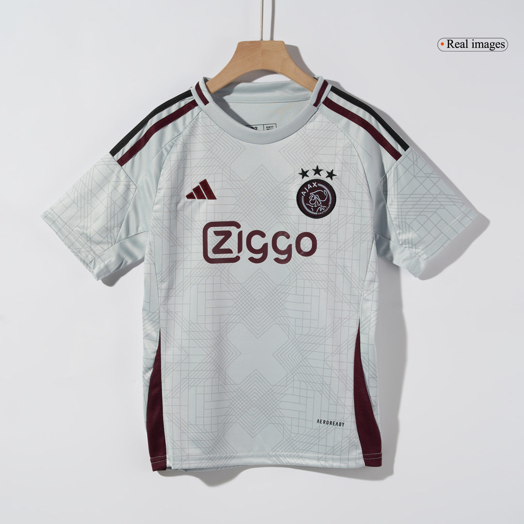 Kid's Ajax Third Away Soccer Jersey Kit(Jersey+Shorts) 2024/25 footmaillots.fr