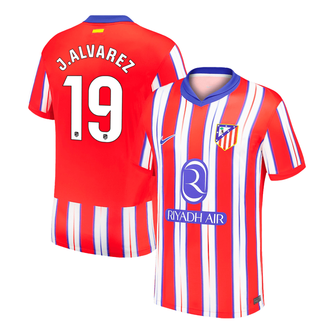 J.ALVAREZ #19 Atletico Madrid Home Soccer Jersey 2024/25 footmaillots.fr