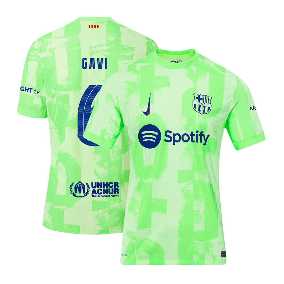 Player Version GAVI #6 Barcelona Third Away Soccer Jersey 2024/25 - UCL footmaillots.fr