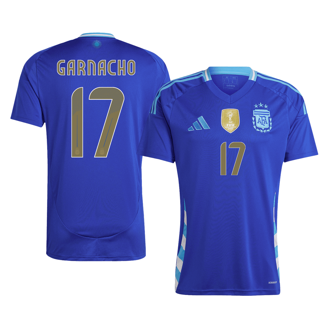 GARNACHO #17 Argentina Away Soccer Jersey 2024 footmaillots.fr