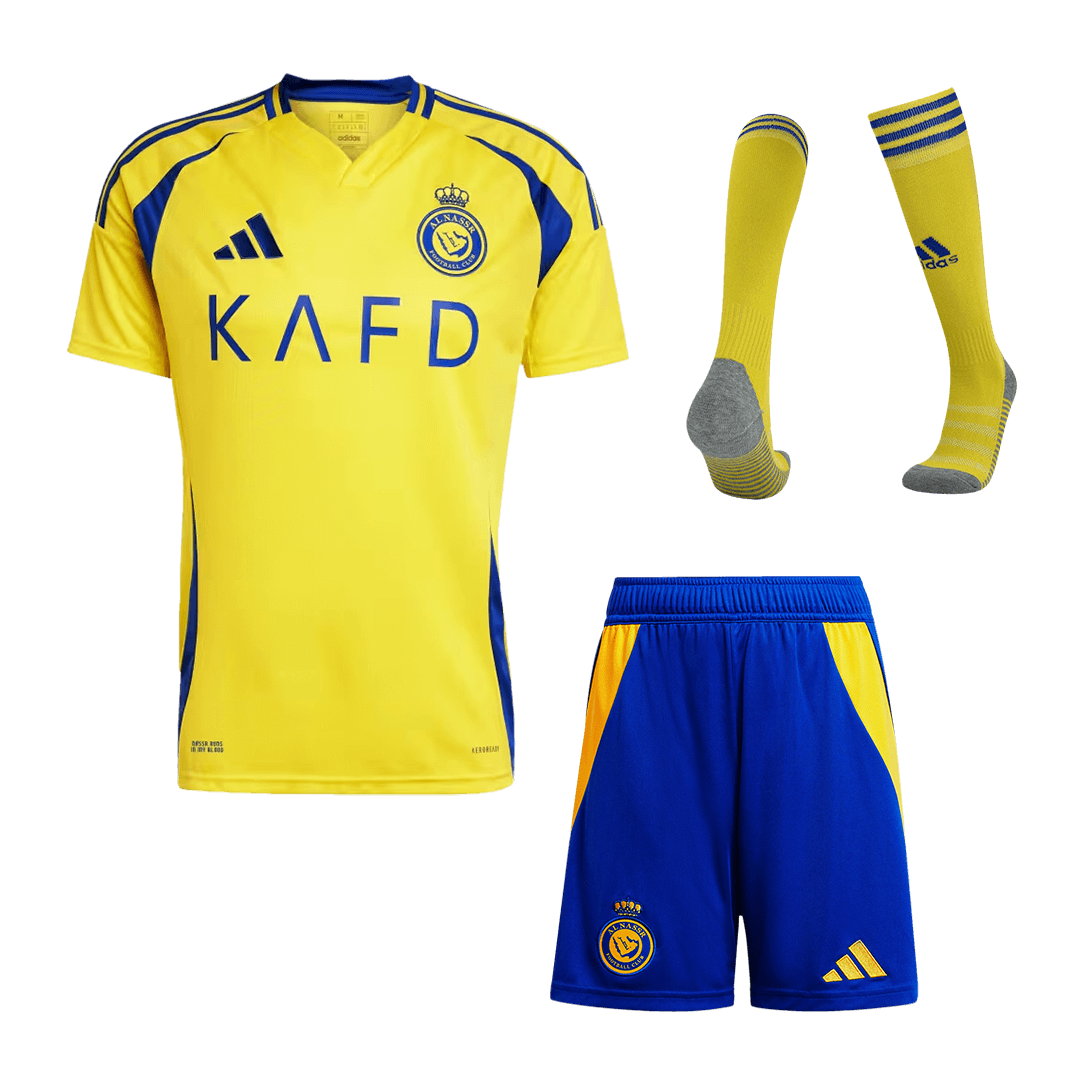 Al Nassr Home Soccer Jersey Kit(Jersey+Shorts+Socks) 2024/25 footmaillots.fr
