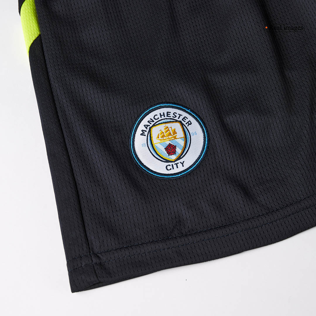 Kid's Manchester City Away Soccer Jersey Kit(Jersey+Shorts+Socks) 2024/25 footmaillots.fr