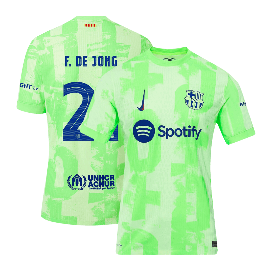 Player Version F.DE JONG #21 Barcelona Third Away Soccer Jersey 2024/25 - UCL footmaillots.fr