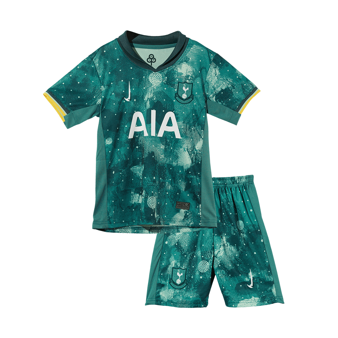 Kid's Tottenham Hotspur Third Away Soccer Jersey Kit(Jersey+Shorts) 2024/25 footmaillots.fr