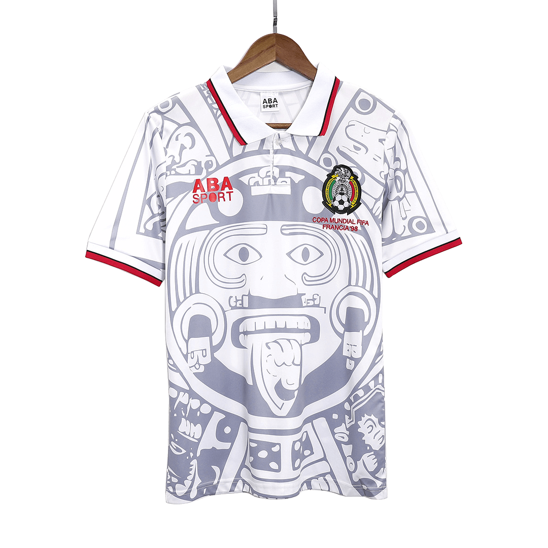Mexico Away Retro Soccer Jersey 1998 footmaillots.fr
