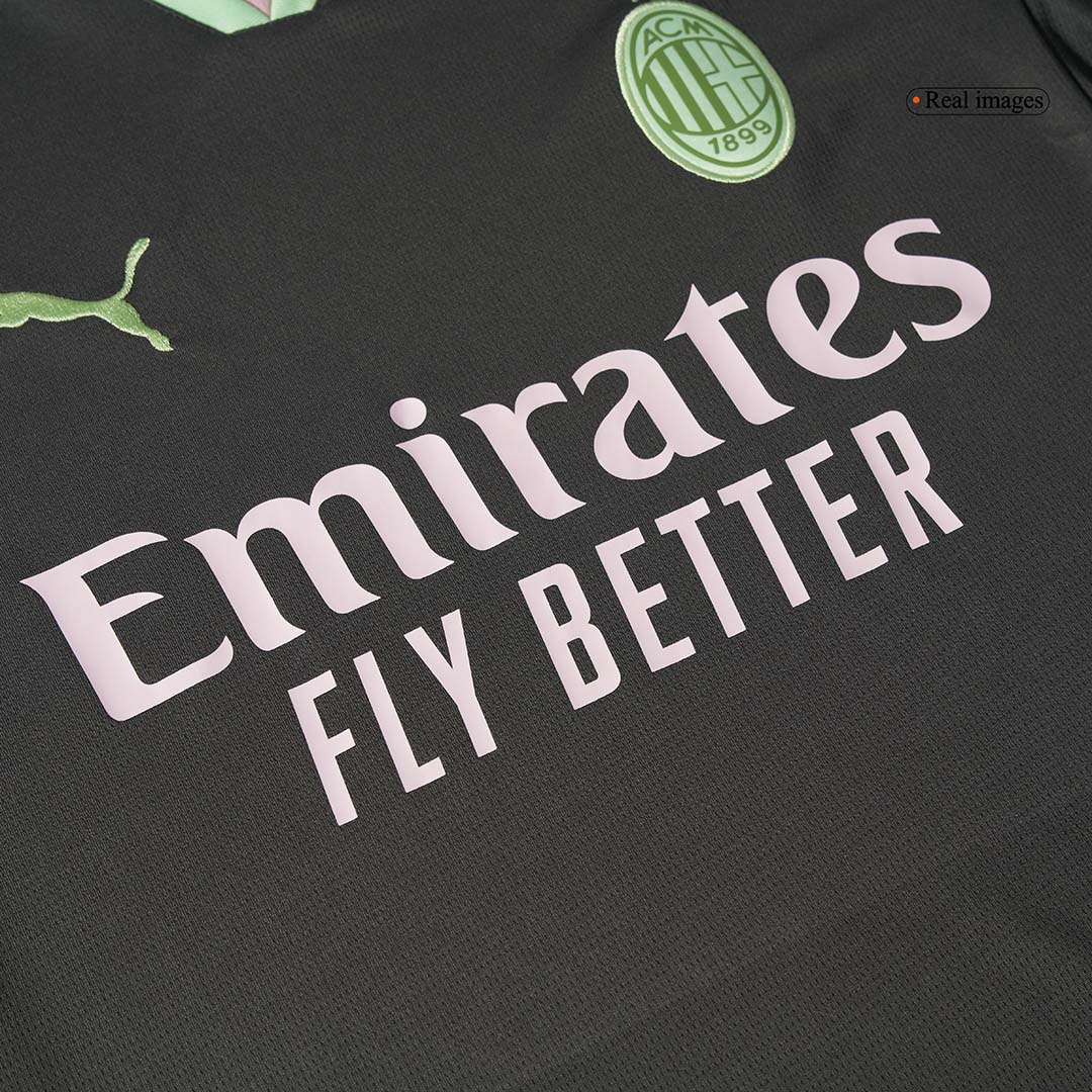 Rafael Leão #10 AC Milan Third Away Soccer Jersey 2024/25 footmaillots.fr