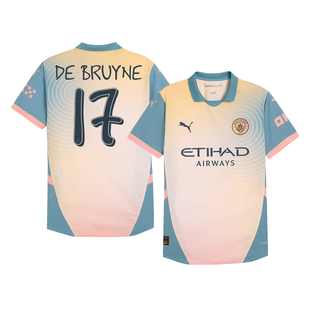 Player Version DE BRUYNE #17 Manchester City Fourth Away Soccer Jersey 2024/25 - Definitely City footmaillots.fr