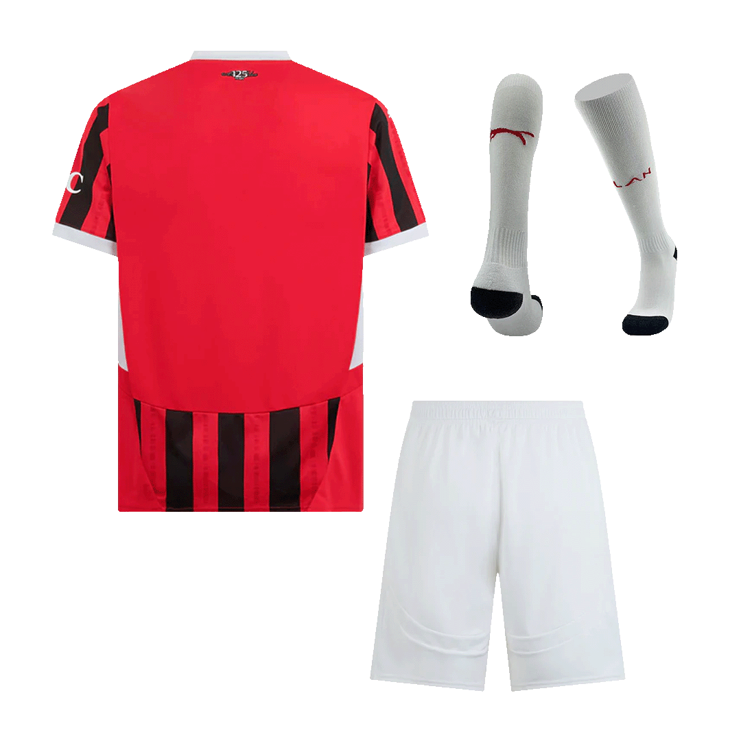 AC Milan Home Soccer Jersey Kit(Jersey+Shorts+Socks) 2024/25 footmaillots.fr