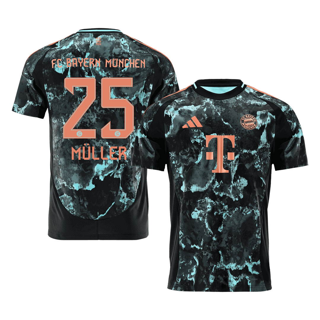 MÜLLER #25 Bayern Munich Away Soccer Jersey 2024/25 footmaillots.fr