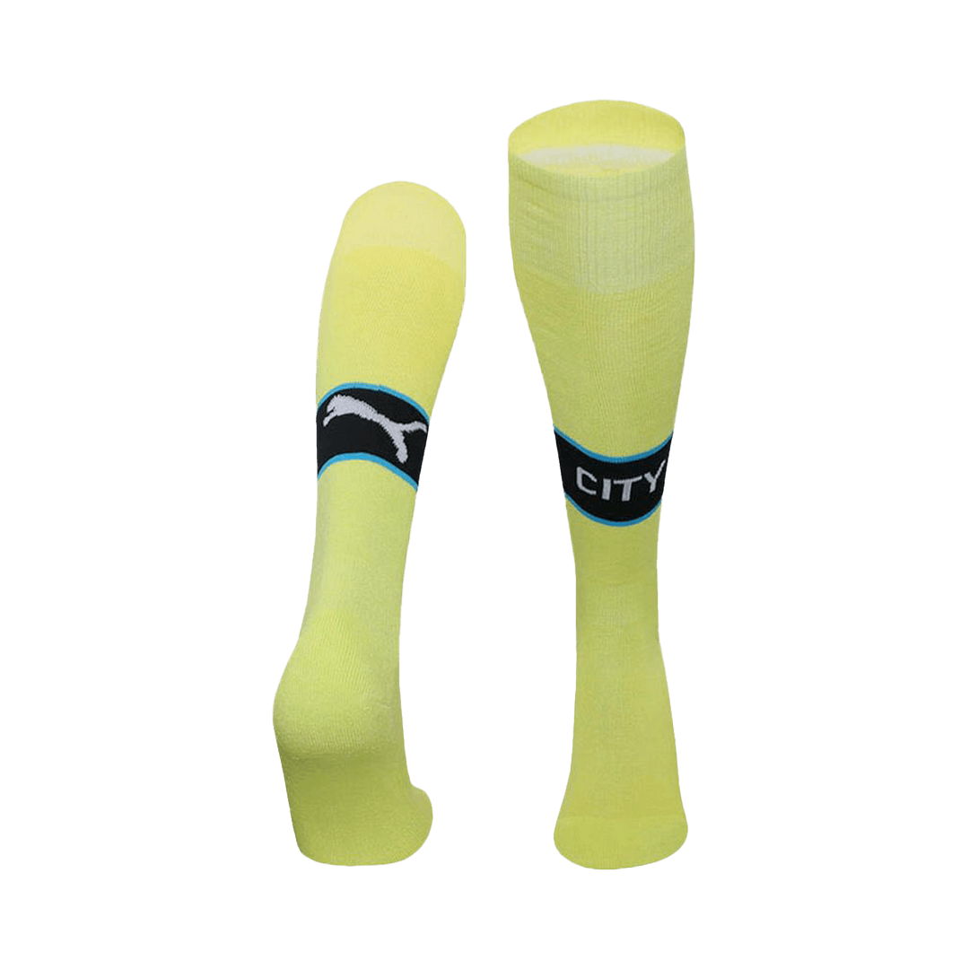 Kid's Manchester City Away Soccer Socks 2024/25 footmaillots.fr