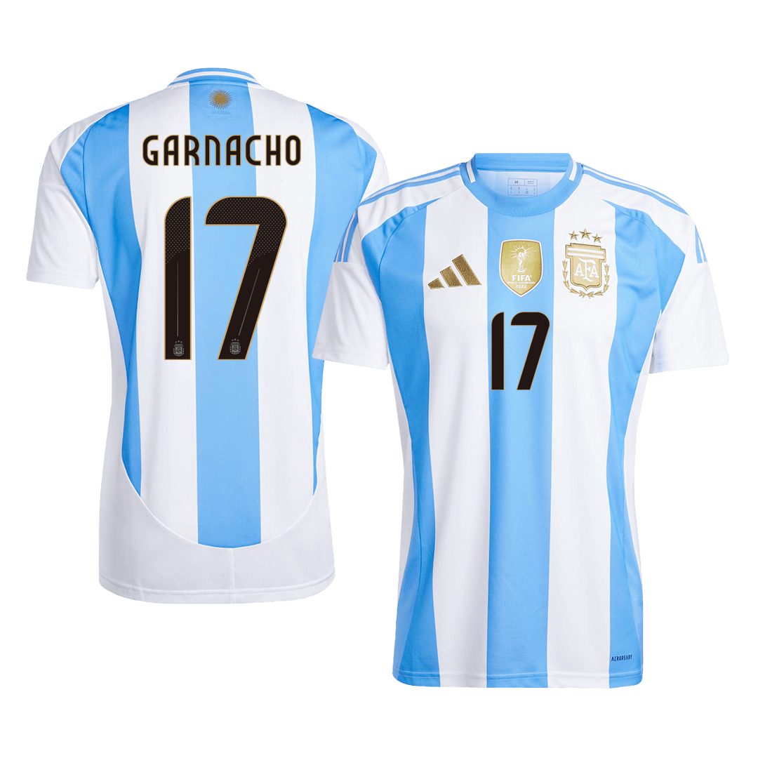 GARNACHO #17 Argentina Home Soccer Jersey 2024 footmaillots.fr