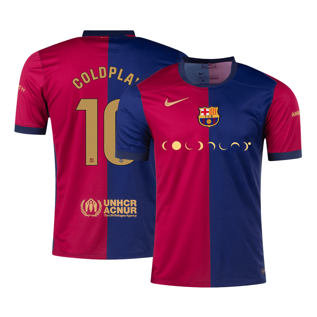 COLDPLAY #10 Barcelona Home Soccer Jersey 2024/25 footmaillots.fr