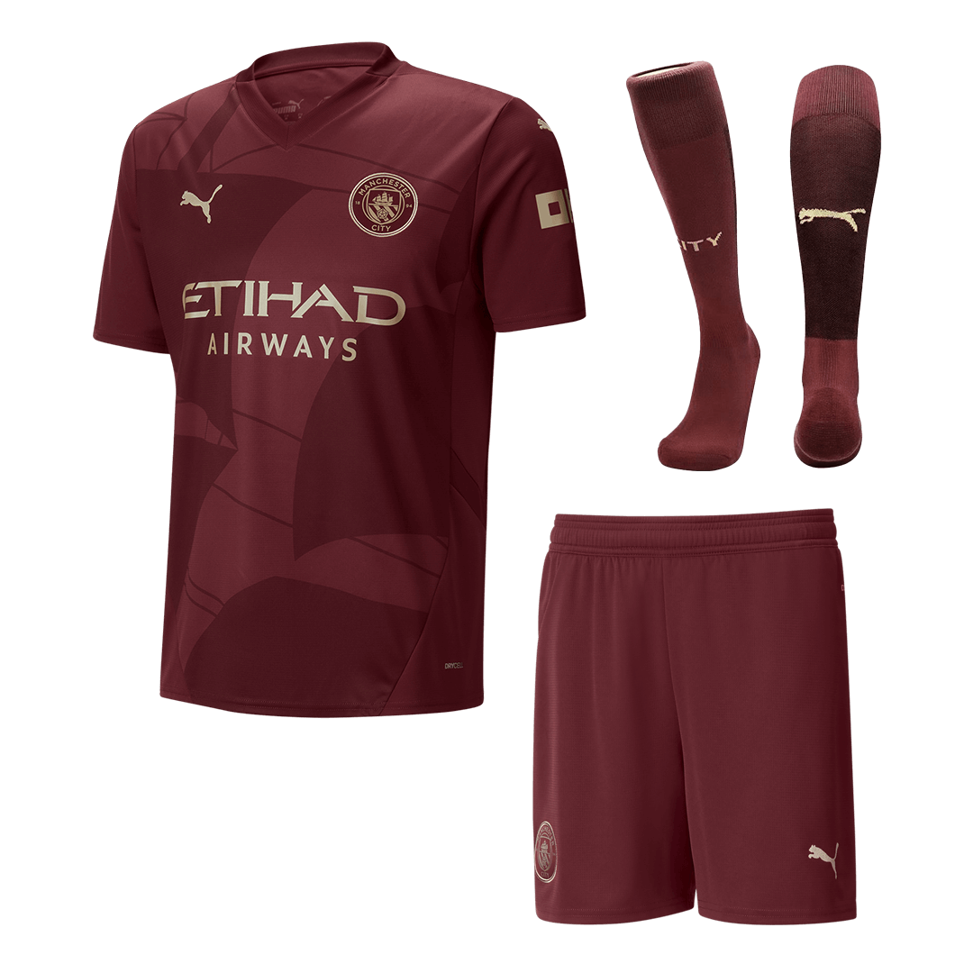 Manchester City Third Away Soccer Jersey Kit(Jersey+Shorts+Socks) 2024/25 footmaillots.fr