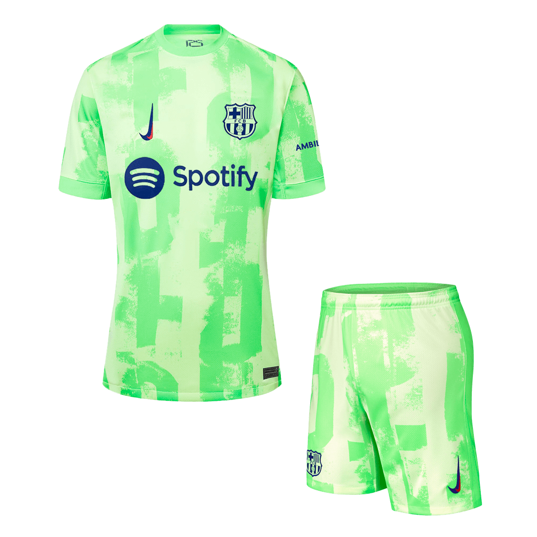 Barcelona Third Away Soccer Jersey Kit(Jersey+Shorts) 2024/25 footmaillots.fr