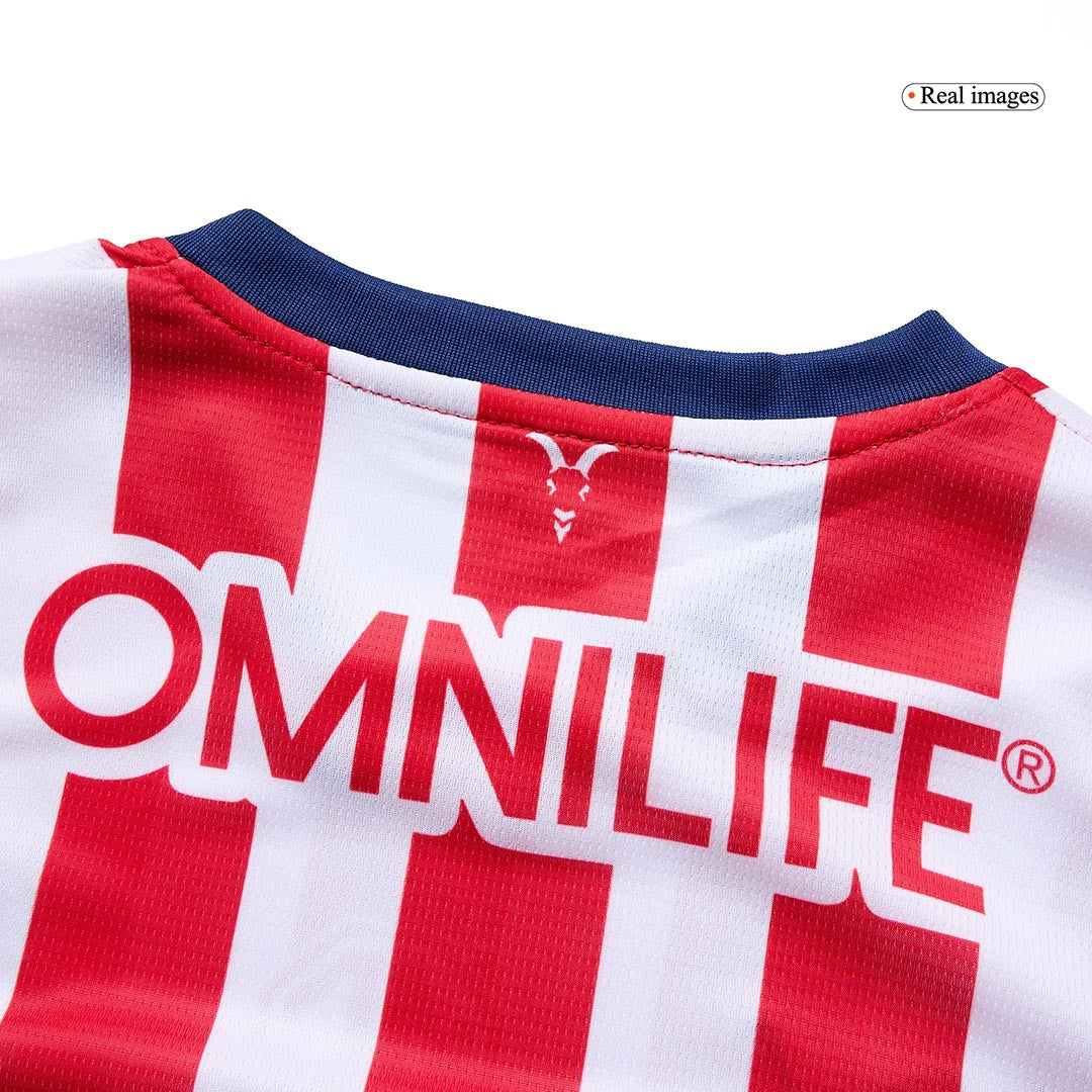 Kid's Chivas Home Soccer Jersey Kit(Jersey+Shorts) 2024/25 footmaillots.fr