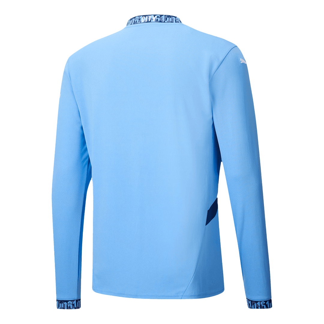 Manchester City Home Long Sleeve Soccer Jersey 2024/25 footmaillots.fr