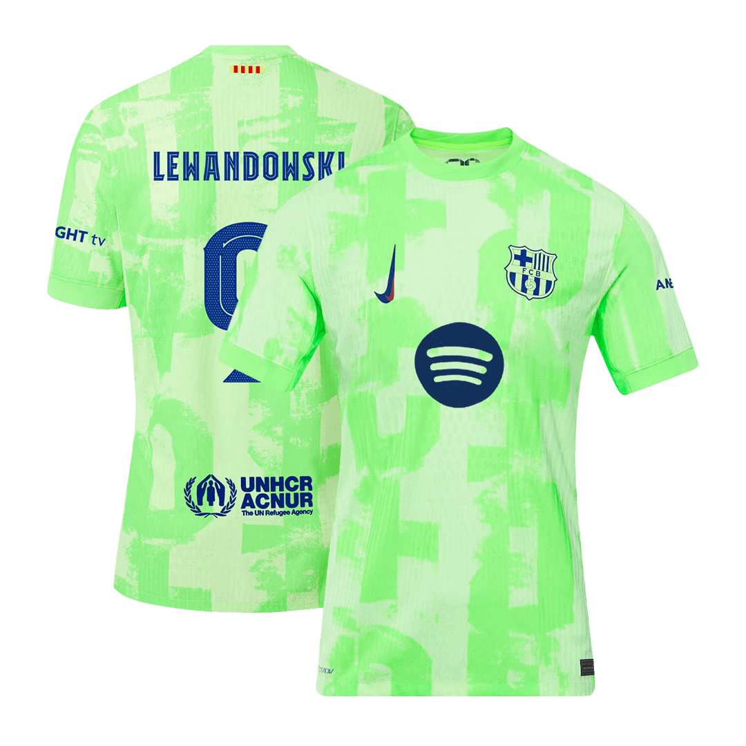 Player Version LEWANDOWSKI #9 Barcelona Third Away Soccer Jersey 2024/25- UCL?Spotify Logo Without Text? footmaillots.fr