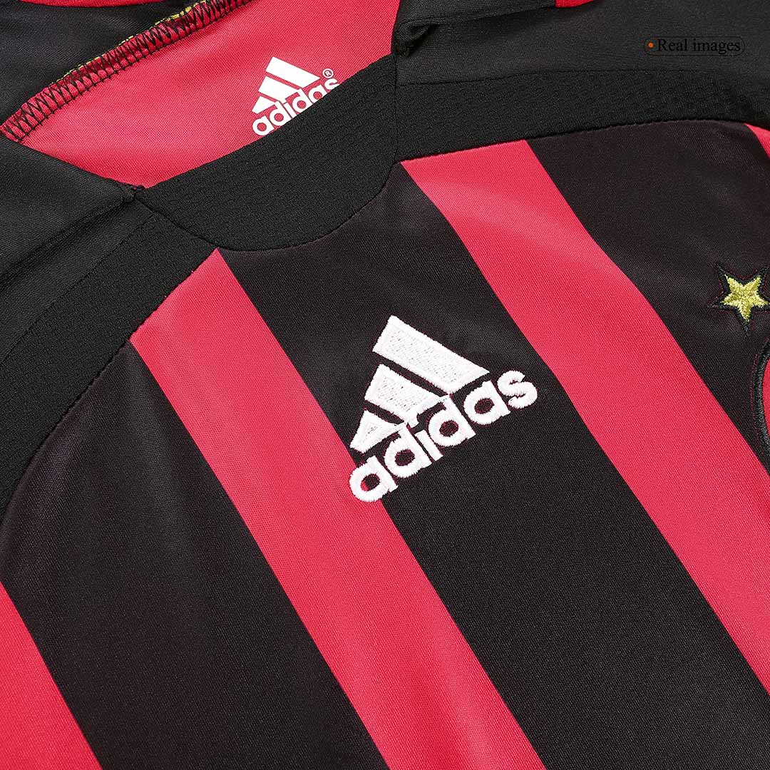 Retro MALDINI #3 2006/07 AC Milan Home Long Sleeve Soccer Jersey footmaillots.fr