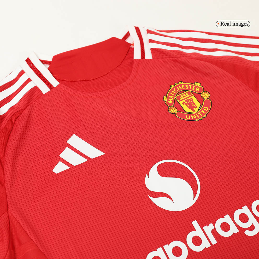 Player Version B.FERNANDES #8 Manchester United Home Soccer Jersey 2024/25 footmaillots.fr