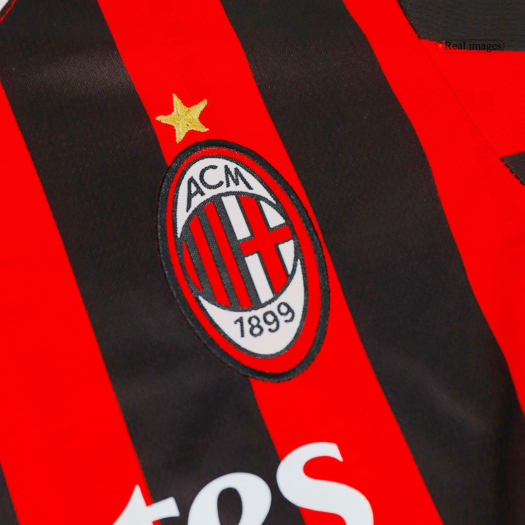 Kid's AC Milan Home Soccer Jersey Kit(Jersey+Shorts) 2024/25 footmaillots.fr