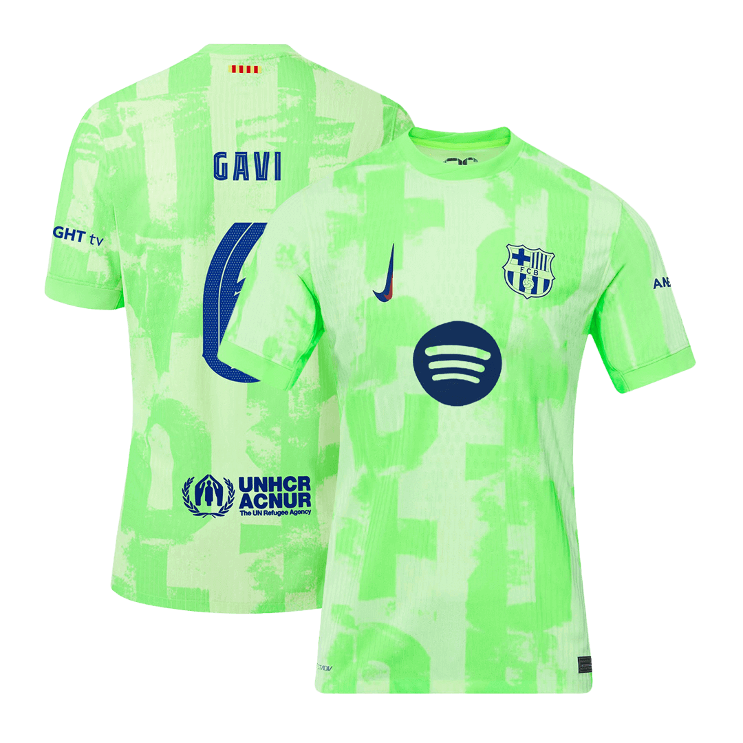 Player Version GAVI #6 Barcelona Third Away Soccer Jersey 2024/25- UCL?Spotify Logo Without Text? footmaillots.fr